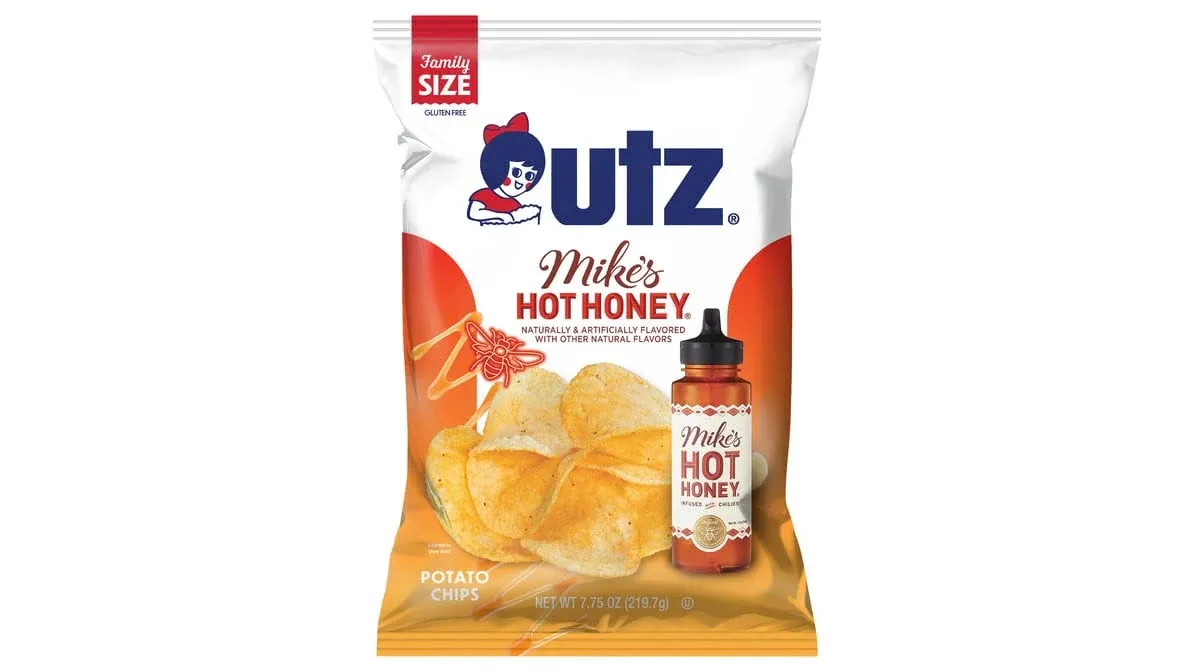 Utz Potato Chips, Mike's Hot Honey, Family Size - 7.75 oz