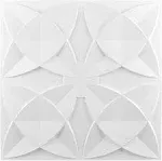 Art3d 2x2 PVC Decorative Suspended Ceiling Tile, Glue-up Ceiling Panel Classic Floral (Pack of 12) - White