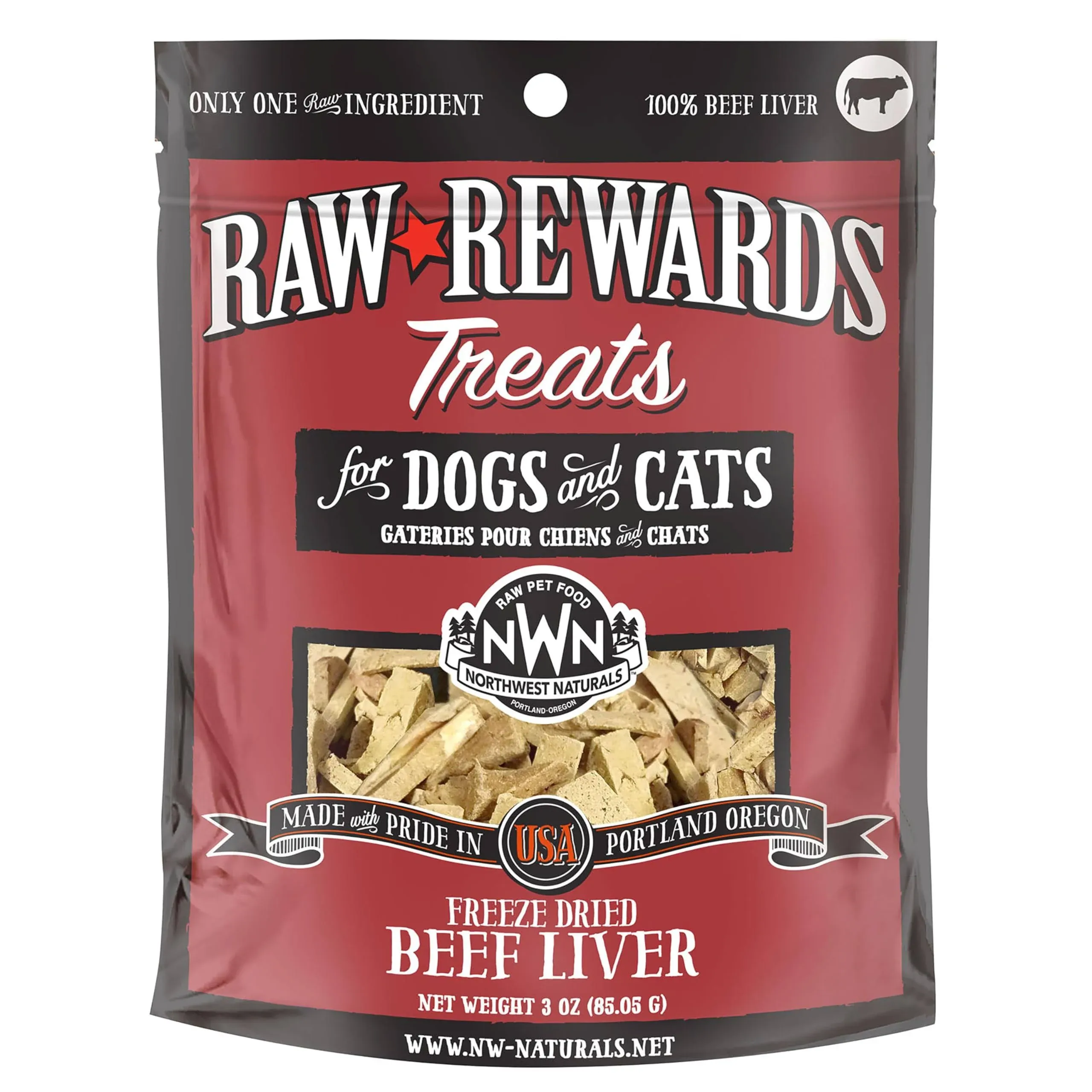 Northwest Naturals Freeze-Dried Liver Treats, Beef / 3 oz