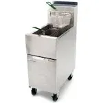 Dean SR142G Super Runner Natural Gas Floor Fryer - 2 Pots