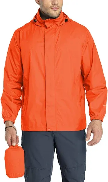 33,000ft Packable Rain Jacket Men&#039;s Lightweight Waterproof Rain Shell Jacket Sm