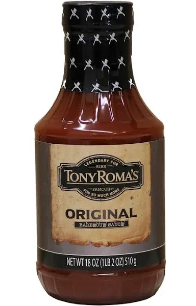 Tony Roma's Original Barbeque Sauce, 18 Ounce (Pack of 6)