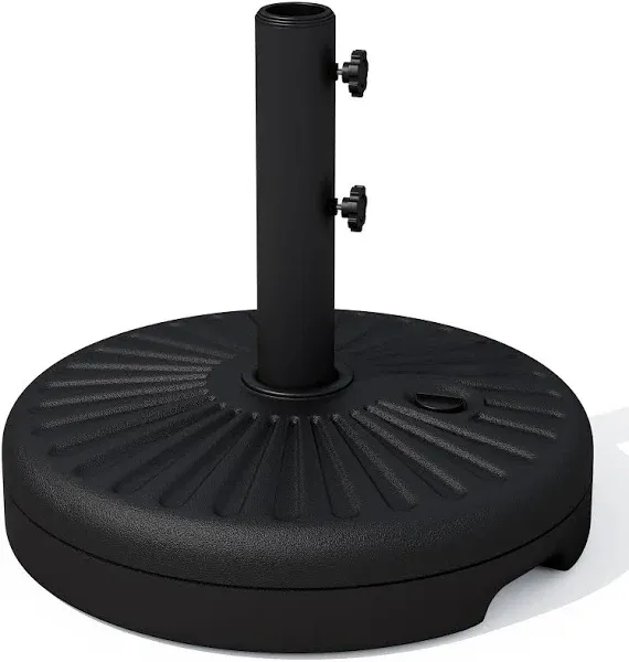 JEAREY 22L Patio Umbrella Stand, Outdoor Umbrella Base Water Filled Stand & 9FT Outdoor Patio Umbrella Outdoor Table Umbrella with Push Button Tilt and Crank, Market Umbrella