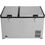 Whynter FM-901DZ 90 Quart Dual Zone Portable Fridge/ Freezer with 12V Option and Wheels