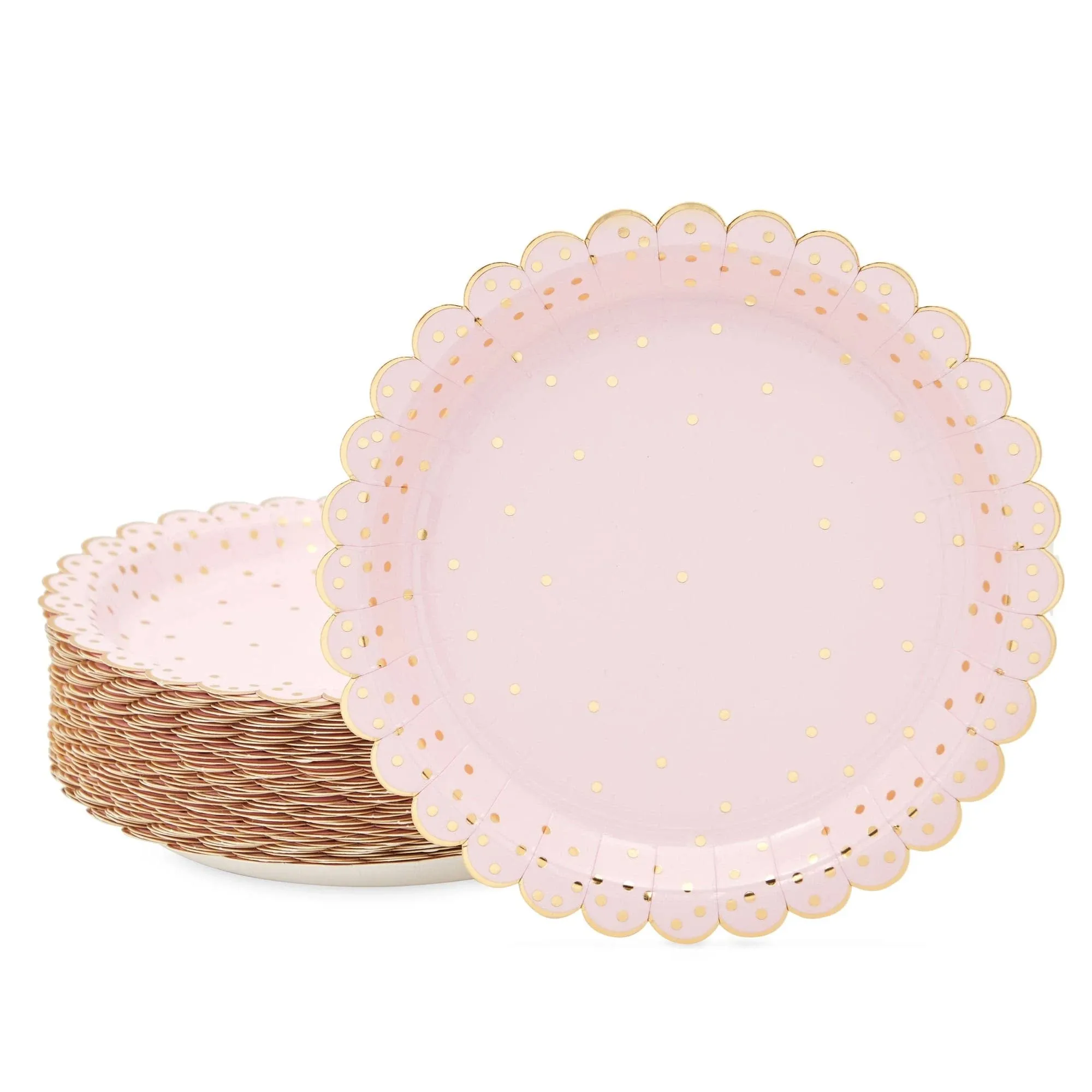 48 Pack 30th Birthday Decorations for her, Rose Gold Party Supplies Paper Plate