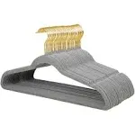 Velvet Hangers Coat &amp; Suite Hangers No-Slip Felt Hangers Ultra-Slim Space Sav...