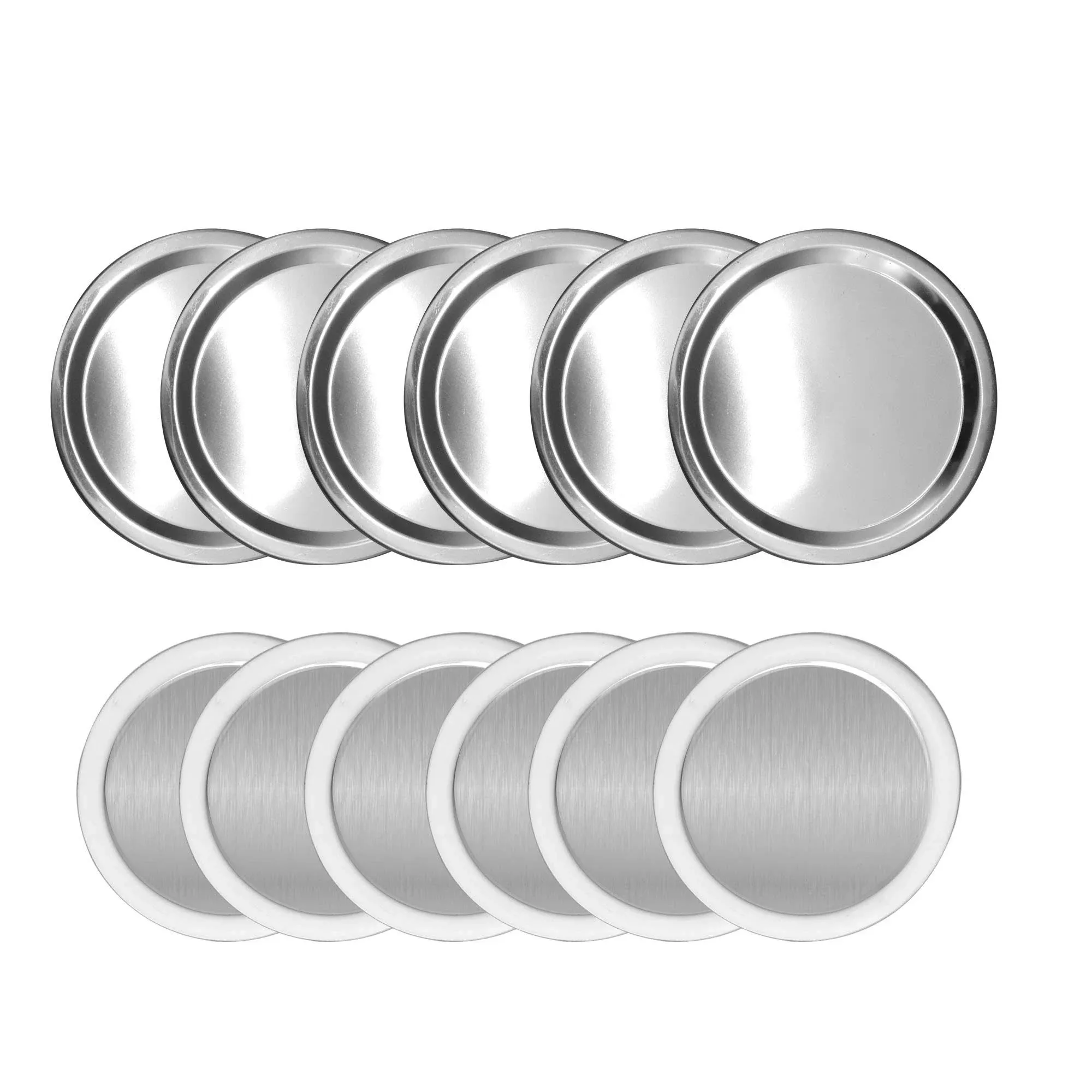 Reusable Canning Lids 18/8 Premium Stainless Steel Mason Jar Lids 70MM Regula...