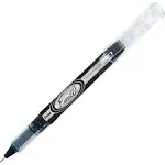 Pentel� Finito! Porous Point Pen, .4mm, Black/Silver Barrel, Black Ink