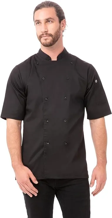 Chef Works K150BLKM Men's Bistro Coat M