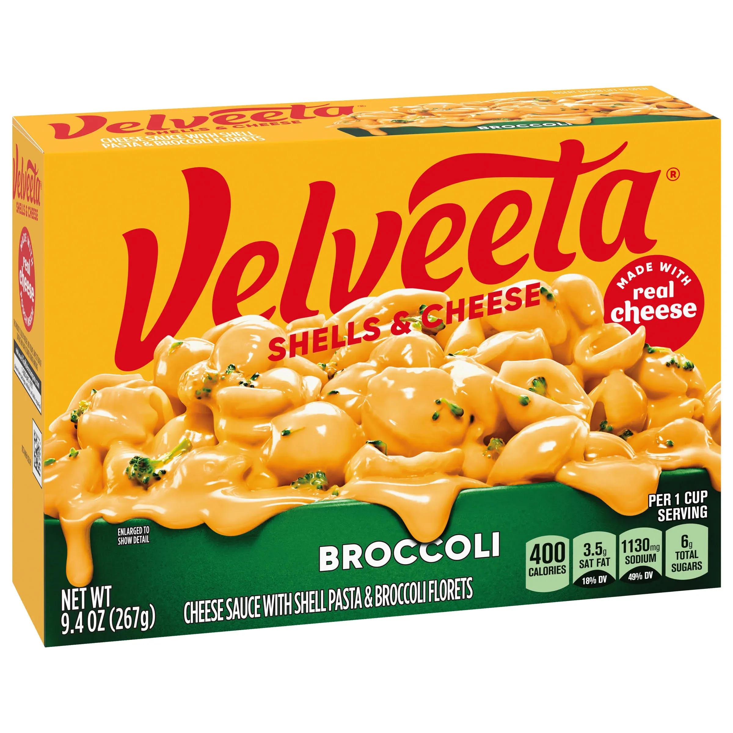 Velveeta Shells & Cheese with Broccoli Florets