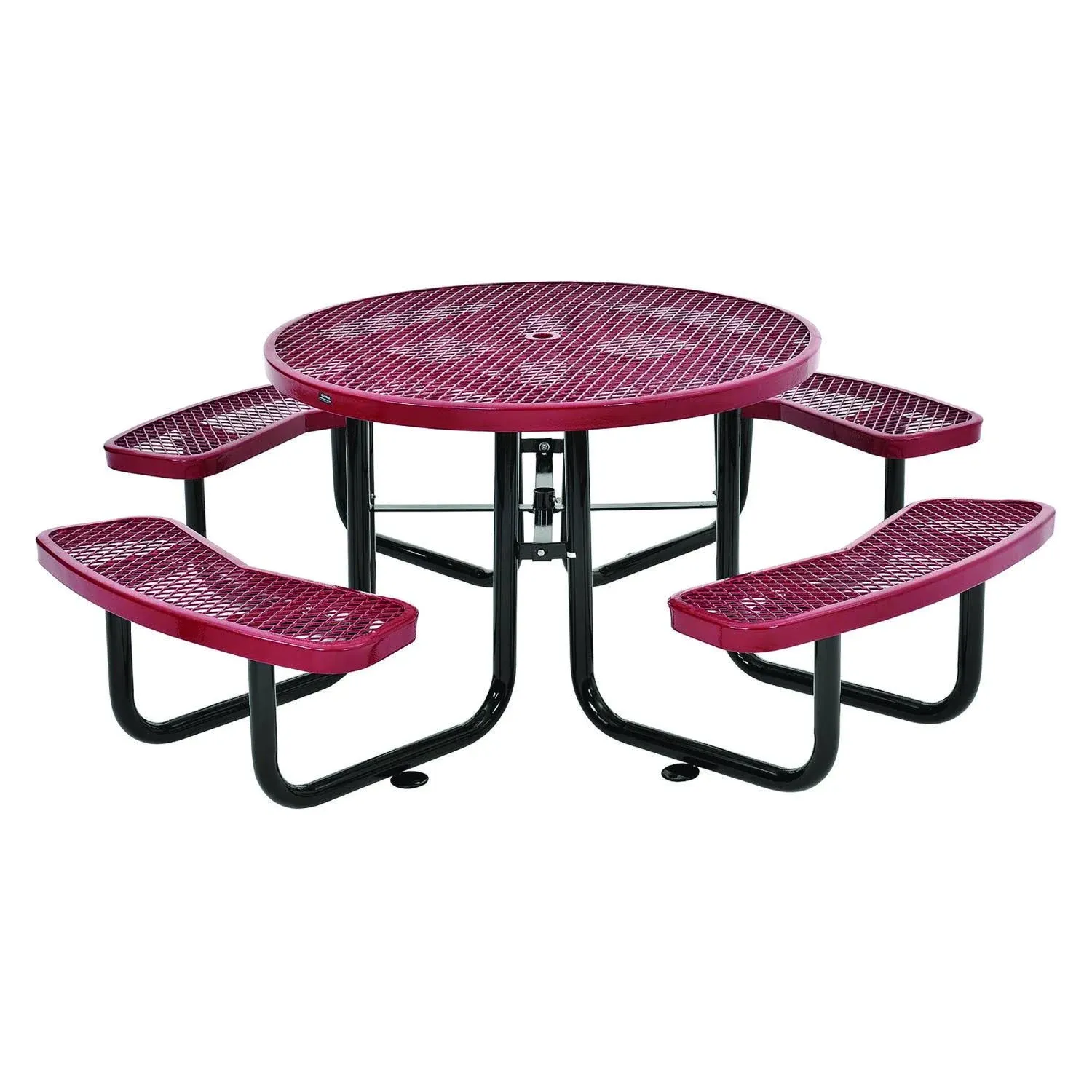 Global Industrial 46" Round Expanded Metal Picnic Table