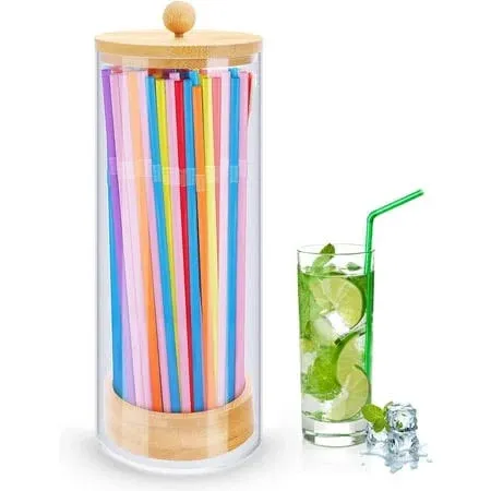 JYPS Acrylic Straw Holder Dispenser