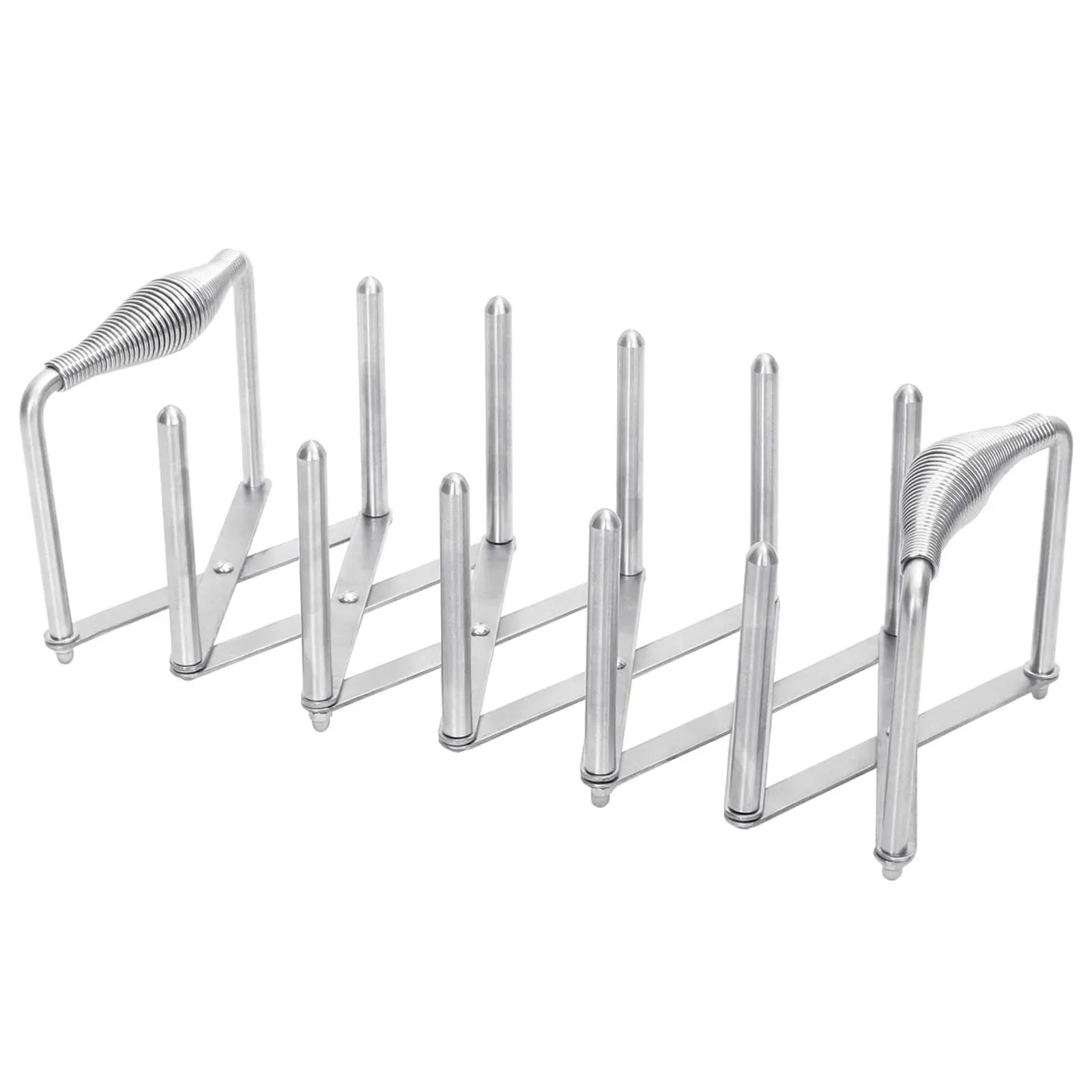 Roast Rib Holder for Kamado Joe Junior Grill, Stainless Steel Telescopic Rib Rack Holds Up to 6 Full Racks of Ribs for Smoking for Minimax Big Green