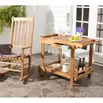 SAFAVIEH Outdoor Collection Orland Tea Trolley | Natural |