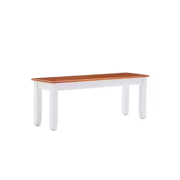 Bloomington Dining Bench in Cream/Honey Oak