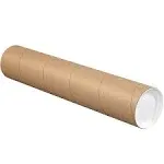 4" x 72" Kraft Heavy-Duty Mailing Tubes with Caps Case/12