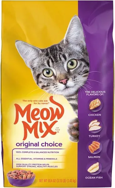 Original Choice 16 lb Dry Cat Food, Balanced Nutrition, Perfect for Adult Cats