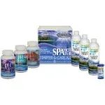 Waters Choice Complete Hot Tub Chemicals Starter Kit 3 Months Supply Spa Enzymes for Hot Tub Jacuzzi Water Cleaner- Pure Enzymes for Spas, pH Up, pH Down, Sanitizer and Test Strips