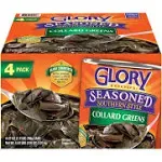 Glory Foods Seasoned Real Southern Style Collard Greens, 4 Pack/27 oz