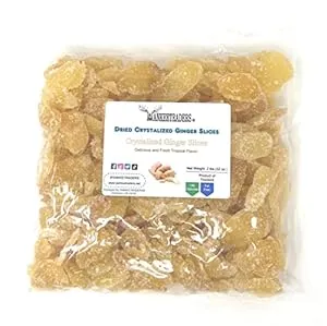 YANKEETRADERS Brand, Dried Crystalized Ginger Slices, 2 lbs