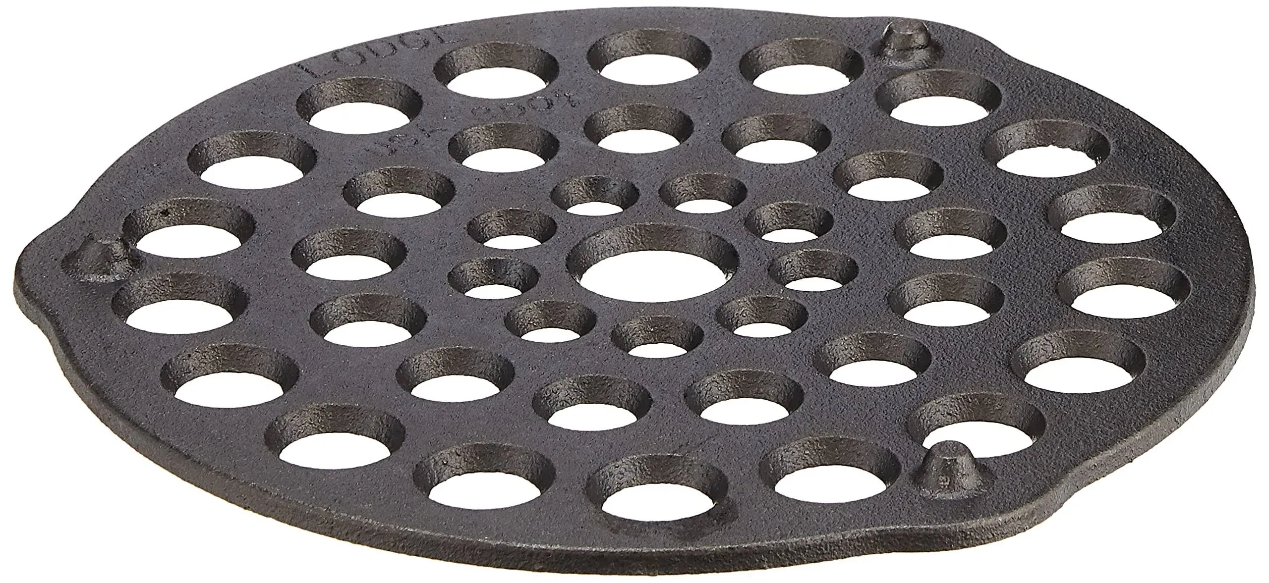 Lodge L8DOT3 Cast Iron Meat Rack/Trivet, Pre-Seasoned, 8-inch,Black Black 