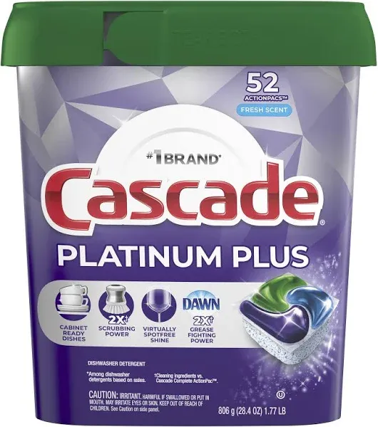 Cascade Platinum Plus Dishwasher Detergent Pods