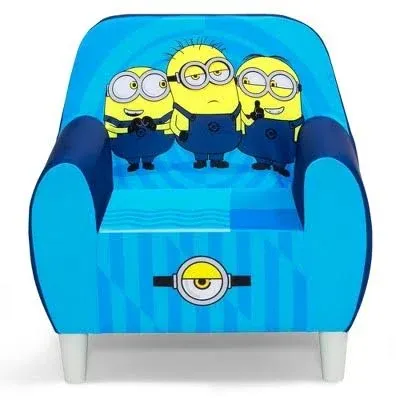 Kids Minions Foam Chair Blue Comfortable Seat Ages 3 + for Little Boys Girls