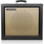 Sound Town 1 x 12" 65W Open-back Guitar Speaker Cabinet, Birch Plywood, Black Tolex, Wheat Cloth Grille (GUC112OBBK)