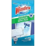 2 x WINDEX Outdoor Refill Pad Streak Free Shine Packs Discontinued 4 TOTAL PADS