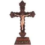 Joseph's Studio by Roman - Collection, 14.5" H Standing Crucifix, Made from Resin, High Level of Craftsmanship and Attention to Detail, Durable and Long Lasting