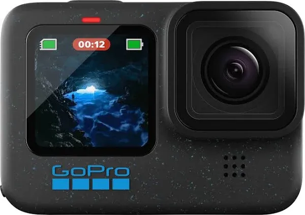 GoPro HERO12 Schwarz - Wasserdichte Action-Kamera mit 5.3K60 Ultra HD Video, 27MP Fotos, HDR, 1/1,9 Zoll Bildsensor, Live-Streaming, Webcam, Stabilisierung