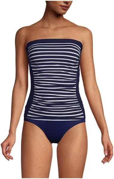 Lands' End Women's Bandeau Tankini Swimsuit Top