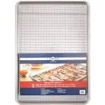 USA Pan Bakeware Half Sheet Baking Pan and Bakeable Nonstick and Cooling Rack