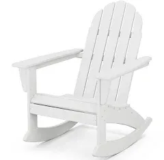 POLYWOOD Vineyard Adirondack Rocking Chair in Sand : BBQGuys