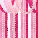 Rose-Red Pink White Party-Decorati<wbr/>ons Streamers Garland - Rose-red Pink White