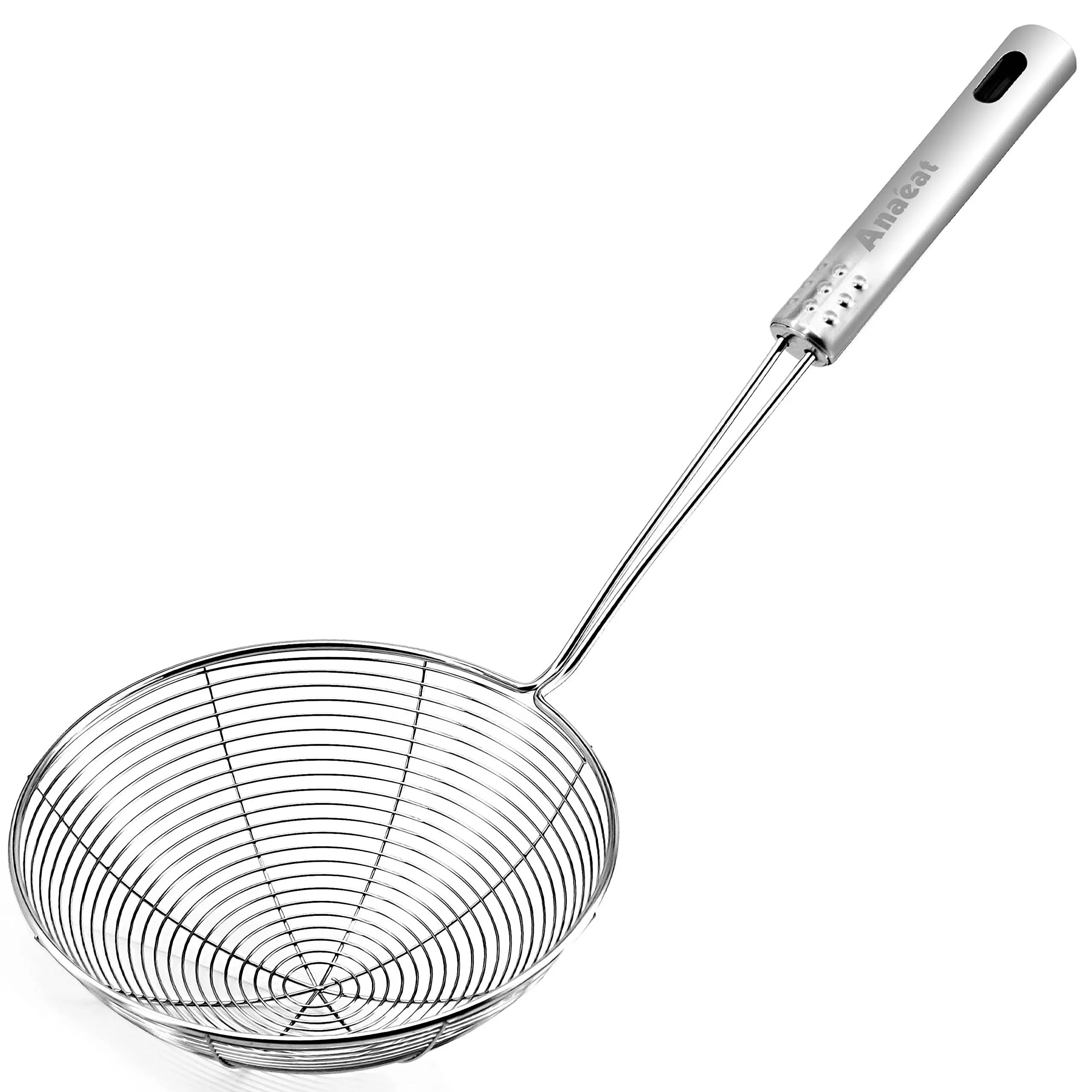 6.1&#034; Stainless Steel Spider Strainer Skimmer Professional Kitchen Pasta Strai...