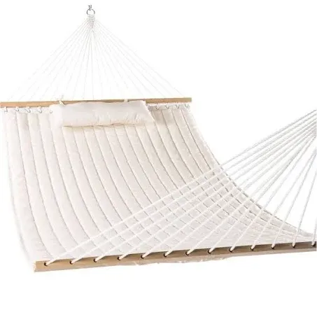 Lazy Daze Hammocks Double Quilted Fabric Swing with Pillow hammocks 55&#039;&#039; Natural