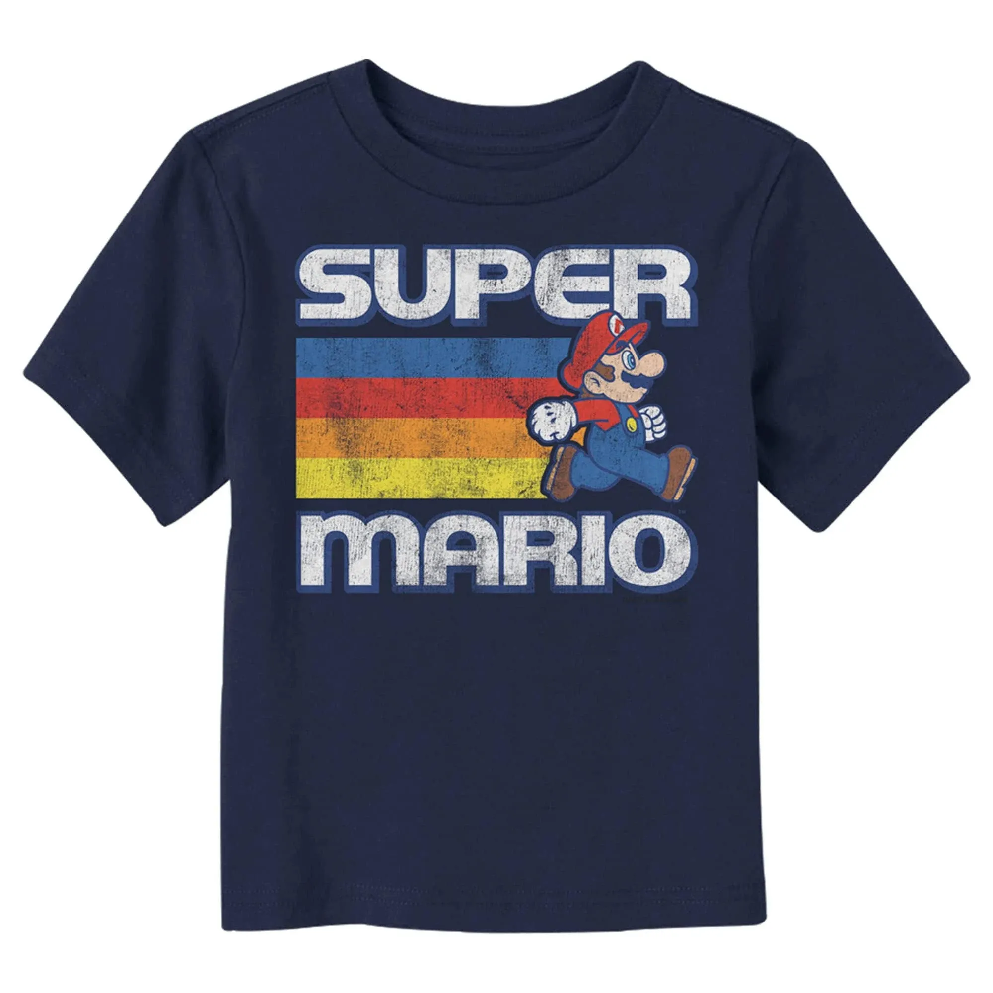 Toddler's Nintendo Super Mario Distressed T-Shirt - Royal Blue - 3T