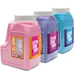 Cotton Candy Floss Sugar 6lbs 96oz jars- 3 Pcs Strawberry, Raspberry Blue,Grape