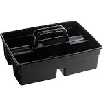 Rubbermaid® Commercial Executive Carry Caddy, Two Compartments, Plastic, 10.75 x 6.5, Black