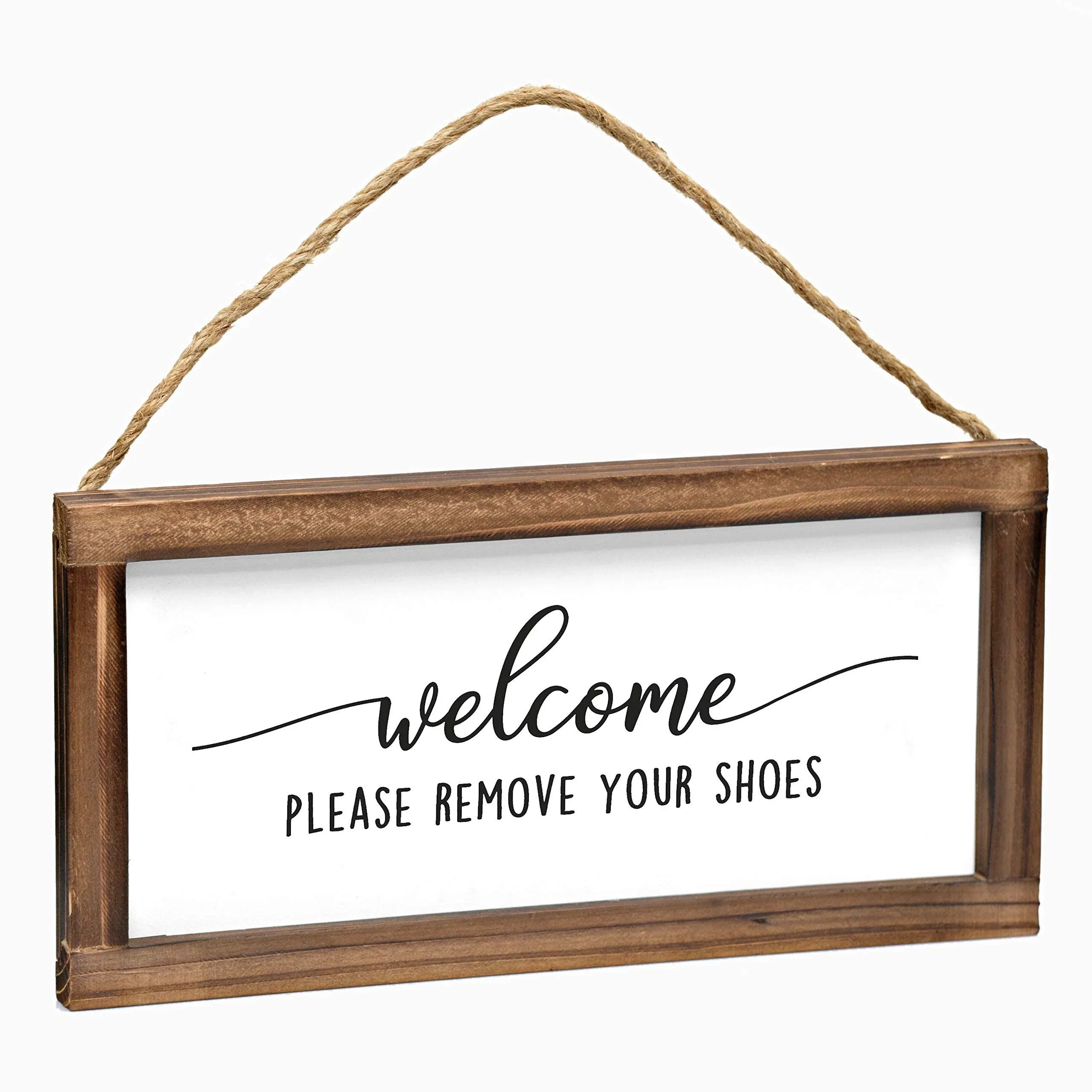 Please Remove Your Shoes Off Front Door Sign 6x12 inch, Please Take Off Shoes Farmhouse Home Decor Welcome, Please Take Shoes Off Sign, No Shoes