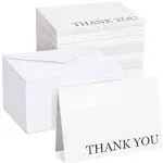 120 Pack Thank You Cards with Envelopes for Weddings, Bridal Showers, 5 x 4&#034;