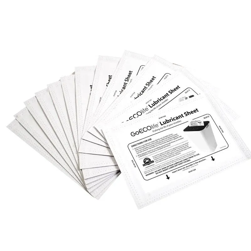 Goecolife GLS24I Shredder Lubricant Sheets, 24/Pack