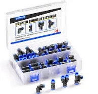 Tailonz Pneumatic od Push to Connect Fittings Pneumatic Fittings Kit Straight