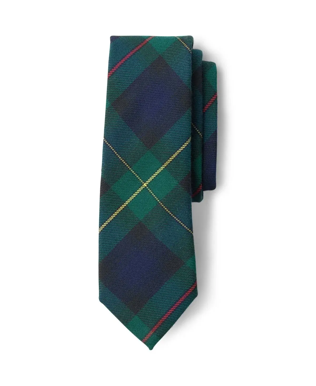 Lands' End Kids Plaid to Be Tied Tie - Hunter/classic Navy Plaid