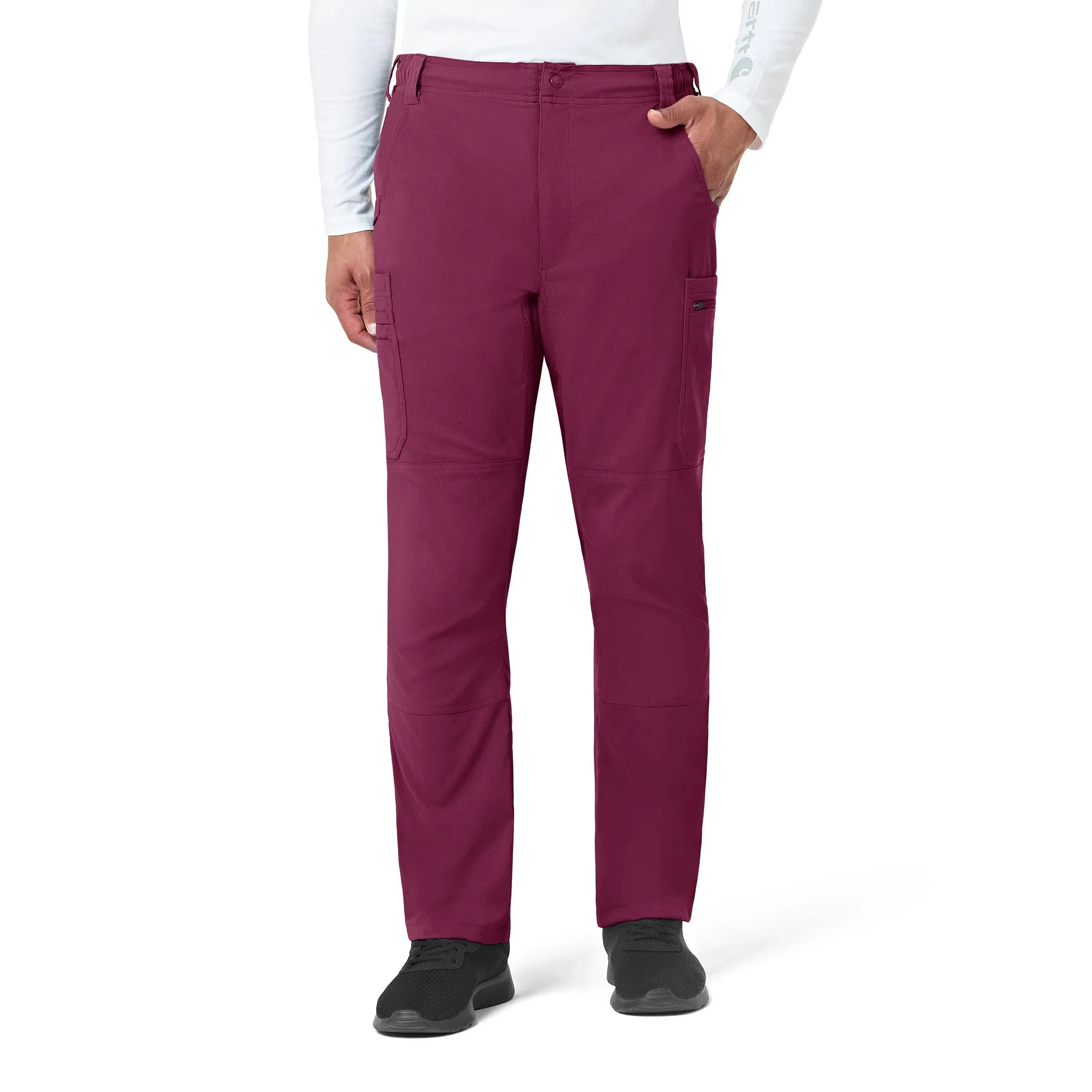 "Carhartt Men's Rugged Flex® Peak Cargo Scrub Pant_Wine"