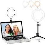 Desk Ring Light for Zoom Meetings - Video Conference Lighting Kit for Laptop Com