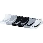 Nike Boys No Show Cushioned Athletic Youth Kids Socks 6 Pack Shoe Size 10c-3y