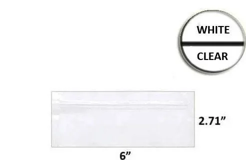 Mylar Bag White/Clear - Preroll - (100 to 50,000 Count)