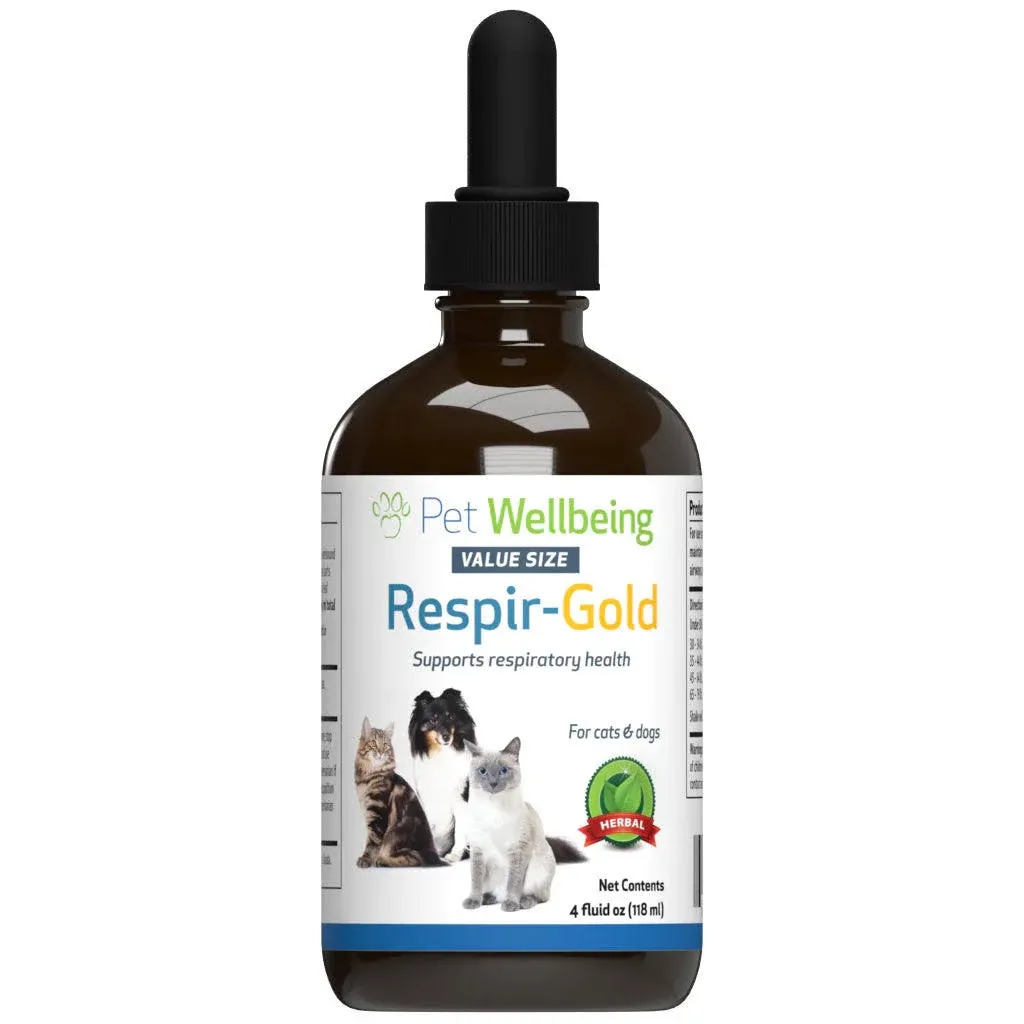 Pet Wellbeing Respir-Gold for Easy Breathing in Cats 4 oz